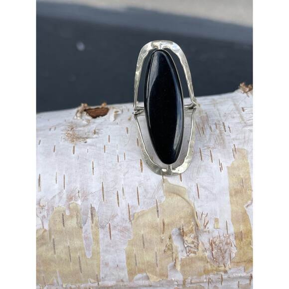 Vintage TAXCO Mexico 925 Sterling Silver FLIP Ring MOP Jasper Black Onyx sz 5.5 - Picture 3 of 9